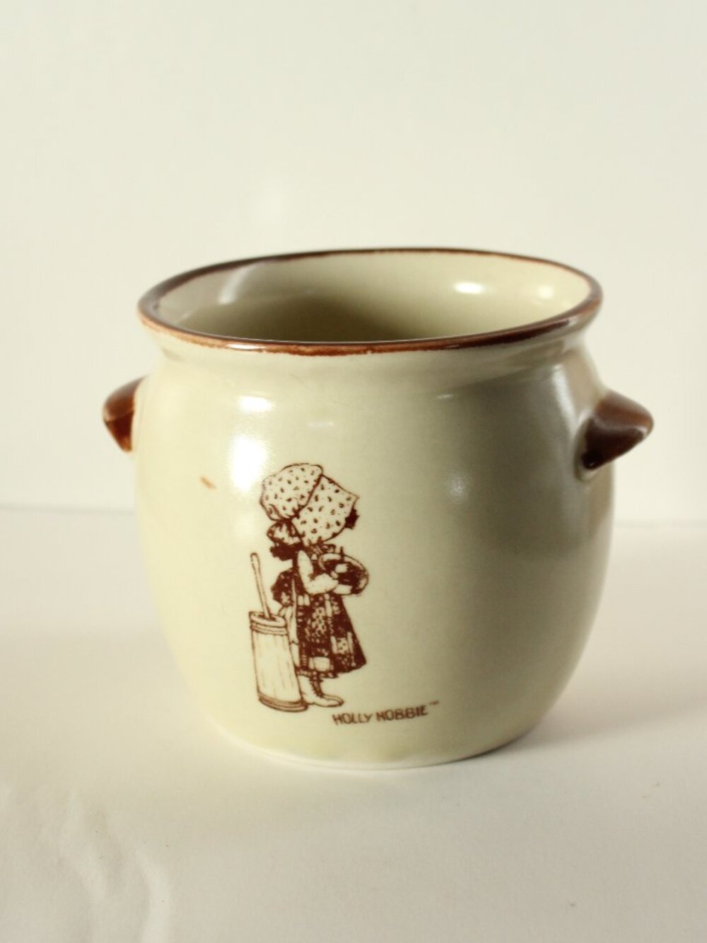 Holly Hobbie Brown Country Living Crock